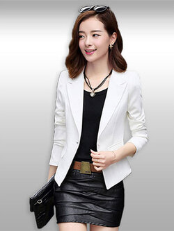 เสื้อสูทผู้หญิงแขนยาวสีขาวแบบเรียบหรู มี 4 ไซส รหัส1807