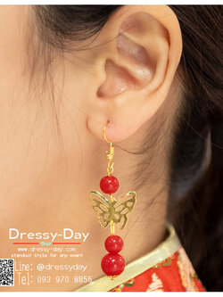 รหัส ต่างหูจีนโบราณ : TR122 ต่างหูจีนโบราณ พร้อมส่ง เครื่องประดับชุดกี่เพ้า ชุดยกน้ำชา เครื่องประดับผมจีน สวย หรูหรา สะกดทุกสายตา