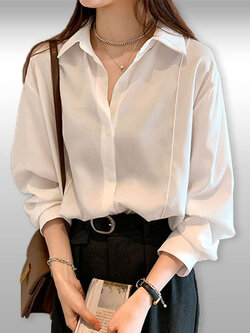 เสื้อเชิ๊ตแฟชั่นใส่ทำงานสวยหวาน รหัส 2399