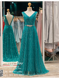 รหัส ชุดราตรี : PF068 ชุดราตรีสีเขียวมรกต สีเขียวเข้ม สวยหรูดูดีกับดีเทลเพชรทั้งชุด วีหลังเซ็กซี่มาก ใส่ออกงานกาล่าดินเนอร์ งานพรหมแดง ไปงานแต่งงานสุดหรู ชุดถ่ายพรีเวดดิ้ง ชุดเพื่อนเจ้าสาว งานพรอม งานบายเนียร์ งานรับกระบี่