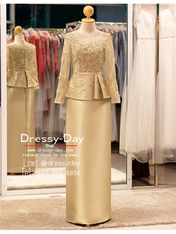 รหัส ชุดเจ้าภาพ : PFL217 ชุดแม่เจ้าสาวตอนเช้า กลางวัน แบบไม่แก่ สวยเรียบหรูปังเกินต้าน