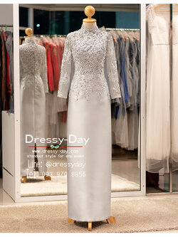 รหัส ชุดเจ้าภาพ : PFL219 ชุดแม่เจ้าสาวเรียบหรู ชุดแม่เจ้าบ่าวไม่แก่ สวยปังกับงานตอนเช้า กลางวัน เย็น กลางคืน