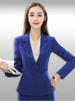 เสื้อสูทผู้หญิงสีน้ำเงินแบบสวยหรู มี 7 ไซส รหัส2262