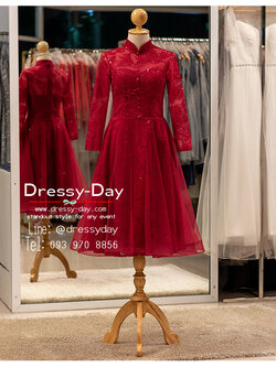 รหัส ชุดราตรี :PFS114 ชุดยกน้ำชา minimal ชุดยกน้ำชาจีน มีแขน เรียบง่าย แต่สวยชิค