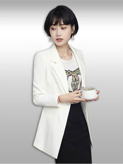 เสื้อสูทผู้หญิงสีขาวแบบสวยสไตล์เกาหลี มี 6ไซส รหัส2269