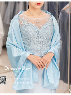 รหัส ชุดผ้าคลุมไหล่ : DD005 ผ้าคลุมไหล่ชุดราตรี ไปงานแต่ง ออกงาน สวย เรียบหรู ไฮโซมากค่ะ
