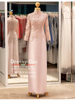 รหัส ชุดเจ้าภาพ : PFL219 ชุดแม่เจ้าสาวเรียบหรู ชุดแม่เจ้าบ่าวไม่แก่ สวยปังกับงานตอนเช้า กลางวัน เย็น กลางคืน