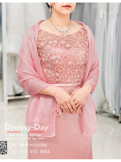 รหัส ชุดผ้าคลุมไหล่ : DD006 ผ้าคลุมไหล่ชุดราตรี ไปงานแต่ง ออกงาน สวย เรียบหรู ไฮโซมากค่ะ พร้อมส่ง สีชมพู