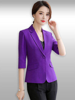 เสื้อสูทผู้หญิงสีม่วงแบบสวยหรู มี 7 ไซส รหัส 2192