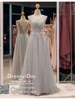 รหัส ชุดราตรี : PF120 ชุดราตรีตกแต่งลูกไม้สีเทาพร้อมส่ง เหมาะเป็นชุดไปงานแต่งหรือใส่ถ่ายพรีเวดดิ้งแนวเจ้าหญิง ริมทะเล หรือในสวน แบบชมพู่ สวยมากๆ ค่ะ