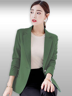 เสื้อสูทผู้หญิงแขนยาวสีเขียวแบบสวยหรู มี5ไซส รหัส2409 GREEN
