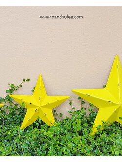 Metal Stars Wall Decor ดาวสีเหลือง ตกแต่งผนัง งานโลหะ