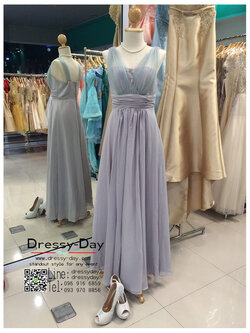 รหัส ชุดราตรียาว :PF145 ชุดราตรียาว สีเทา โชว์แผ่นหลังเซ็กซีผสมหวาน เหมาะใส่ออกงานแต่งงาน งานเลี้ยง งานกลางคืน งานพรมแดง