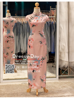 รหัส ชุดกี่เพ้า : KPL141 ชุดจีนสมัยใหม่ แฟชั่นชุดจีนร่วมสมัยสวยๆ ชุดจีนประยุกต์พร้อมส่ง คนอ้วน อวบใส่สวย