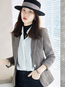 สินค้าพรีออเดอร์ เสื้อสูทแฟชั่นสวยหรูสไตล์เกาหลี มี3สี PO-SUIT-042