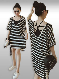 ชุดเดรสแฟชั่นเซท 2ชิ้นสไตล์เกาหลี รหัส2052