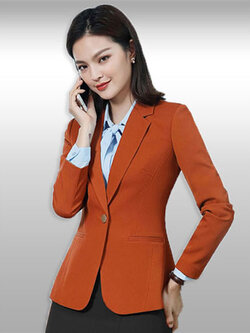 เสื้อสูทผู้หญิงสีส้มอิฐแบบสวยหรู มี 7 ไซส รหัส2235
