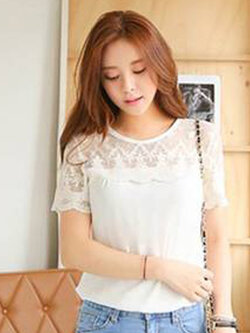 เสื้อแฟชั่น แขนสั้นแบบสวยหรู รหัส 1256