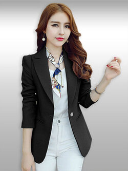 เสื้อสูทผู้หญิงแขนยาวสีดำแบบสวยหรู มี 5 ไซส รหัส1825