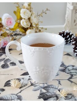 White Ceramic Mug แก้วเซรามิค สีขาว