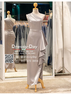 รหัส ชุดราตรียาว : PAL013 ชุดราตรียาว ไหล่เฉียง เข้ารูป ผ่าด้านข้างสุดสวย เรียบ หรู แอบเซ็กซี่นิดๆ