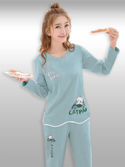 ชุดเซ็ทเสื้อกางเกงสีเขียวลายลูกหมีสุดน่ารัก รหัส2107