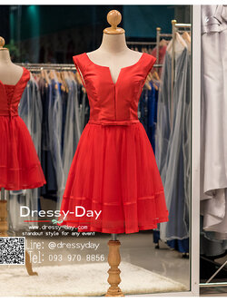 รหัส ชุดราตรีสั้น :BB046 มีชุดราตรีสวย สีแดง ชุดไปงานแต่งสั้น เหมาะใส่งานหมั้น งานเช้า หรู พร้อมส่งเยอะสุดในไทย เนื้อผ้าพรีเมี่ยม คัตติ้งเนี๊ยบๆ