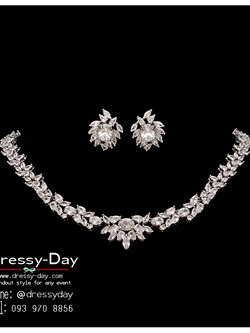 รหัส ND149 : เครื่องประดับออกงาน กลางคืน ชุดเครื่องประดับใส่ออกงาน ไปงานแต่ง สวย หรูหราแบบจัดเต็ม