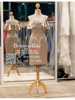 รหัส ชุดราตรี :PAS005 ชุดราตรีคนอ้วน ชุดราตรีสั้น เปิดไหล่ ชุดไปงานแต่งกลางคืน กลางวัน ชุดราตรีคนอวบสวยๆ