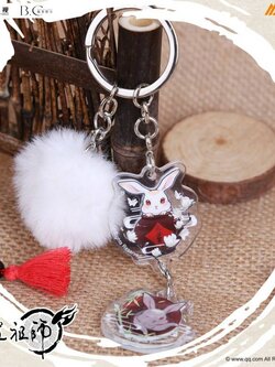 [พร้อมส่ง] ปรมาจารย์ลัทธิมาร พวงกุญแจกระต่ายอคริลิค ปอมปอม