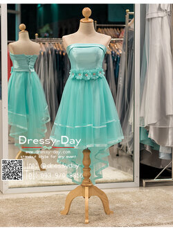 รหัส ชุดราตรีสั้น :BB050 มีชุดราตรีสวย สีเขียวมิ้น เกาะอกหน้าสั้นหลังยาว สั้น เหมาะใส่งานหมั้น งานเช้า หรู พร้อมส่งเยอะสุดในไทย เนื้อผ้าพรีเมี่ยม คัตติ้งเนี๊ยบๆ สำเนา