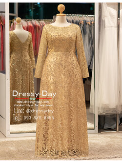 รหัส ชุดราตรียาว : PFL187 ชุดเจ้าภาพ งานแต่ง งานเลี้ยง ชุดออกงานกลางคืนไฮโซ คนอ้วนอวบใส่สวย หรู อลังสุดๆ