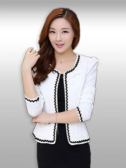 เสื้อคลุมแขนยาวสีขาวสไตล์เกาหลีมี 5 ไซส รหัส1390