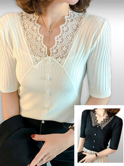 เสื้อแฟชั่นสวยหวานสไตล์เกาหลี มี2สี รหัส 2416