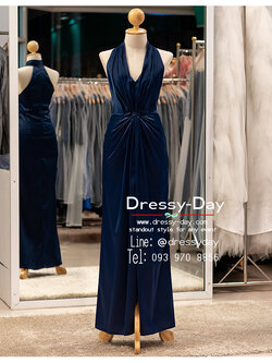 รหัส ชุดราตรียาว : PFL170 ชุดไปงานแต่ง มินิมอล แขนกุด ชุดไปงานแต่งงานกลางคืน สวย เรียบ หรู ดูแพง