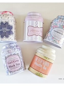 Tea Tin Can กระป๋องชา งานสังกะสี