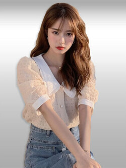 เสื้อแฟชั่นแบบสวยหวานสไตล์เกาหลี มี2สี รหัส2344