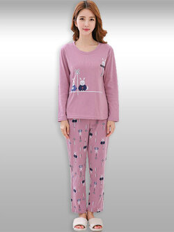 ชุดเซ็ทเสื้อกางเกงน้องหมีแต่งลายจุดน่ารัก รหัส2165