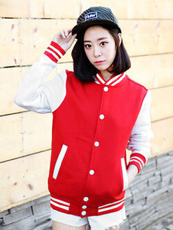 เสื้อคลุมแฟชั่น Classic stlye สวยปนเท่ห์สไตล์เกาหลี รหัส 1662-สีแดง