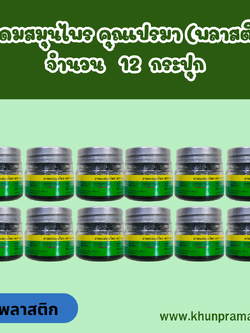 ยาดมสมุนไพร คุณเปรมา(กระปุกพลาสติก)จำนวน 12 กระปุก