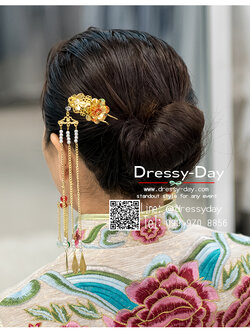 รหัส ปิ่นปักผมจีน : TR100 เครื่องประดับผมจีนโบราณ ปิ่นปักผมจีน สวยๆ หรูๆ เพิ่มความปัง อลังทุกองศา