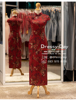 รหัส ชุดกี่เพ้า : KPL162 ชุดตรุษจีนหญิง ชุดกี่เพ้าแฟชั่น สไตล์วินเทจ พร้อมส่ง คนอ้วน อวบ ใส่สวยมากค่ะ