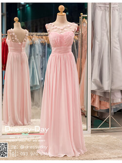 รหัส ชุดราตรี : bb021 ชุดราตรีสีชมพูพร้อมส่ง สวยหรูกับดีเทลลูกไม้ ราคาถูกกว่าเช่า ใส่ไปงานแต่งงาน งานปาร์ตี้ งานเลี้ยง ชุดเพื่อนเจ้าสาว ชุดถ่ายพรีเวดดิ้ง