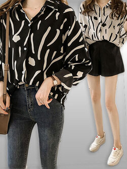 เสื้อแฟชั่นคอปกแต่งลาย รหัส2011