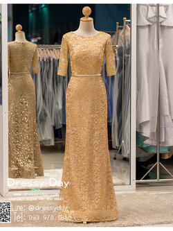 รหัส ชุดราตรียาว :PFL074 ชุดแซก ชุดราตรียาวสกรีนงานเพชรทั้งชุดรูปดอกไม้ ไหล่ปาด ดูดีมีระดับ ราตรียาวสวยหรู ปิดต้นแขน พรางหน้าทอง ใส่แล้วผอม ใส่แล้วเพรียว สวย หรู อลังและปังสุดๆ สวยเก๋เหมาะใส่ออกงานกลางคืน งานแต่งงาน สีทอง แขนยาว คอกรม