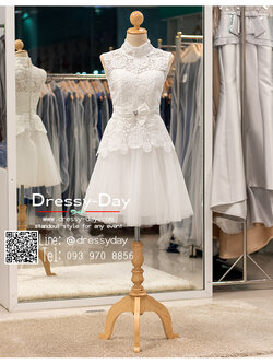 รหัส ชุดราตรีสั้น :BB132 มีชุดราตรีสวย สีขาว สั้น เหมาะใส่งานหมั้น งานเช้า หรู พร้อมส่งเยอะสุดในไทย เนื้อผ้าพรีเมี่ยม คัตติ้งเนี๊ยบๆ