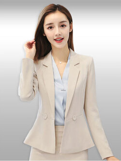 เสื้อสูทผู้หญิงสีแอปริคอตแบบสวยหรู มี 7 ไซส รหัส2260