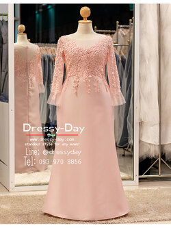 รหัส ชุดราตรียาว : PFL153 ชุดราตรีแม่เจ้าสาว เจ้าบ่าว อวบ อ้วน งานแต่งตอนกลางวัน กลางคืน สวยหรูหราสมฐานะเจ้าภาพ