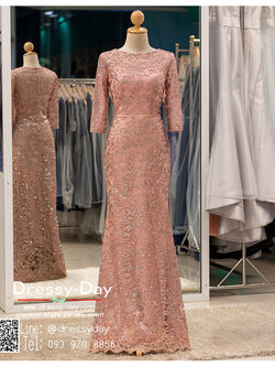 รหัส ชุดราตรียาว :PFL085 ชุดแซก ชุดราตรียาวสกรีนงานเพชรทั้งชุดรูปดอกไม้ ดูดีมีระดับ ราตรียาวสวยหรู ปิดต้นแขน ใส่แล้วผอม ใส่แล้วเพรียว สวย หรู อลังและปังสุดๆ สวยเก๋เหมาะใส่ออกงานกลางคืน งานแต่งงาน สีชมพู แขนยาว คอกลม