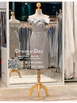 รหัส ชุดราตรี :PFS072 ชุดราตรีสั้น พร้อมส่ง เปิดไหล่ สวย หวาน หรู เซ็กซี่นิดๆ ใส่แล้วเก็บหุ่น คนอ้วนก็ใส่สวยค่ะ